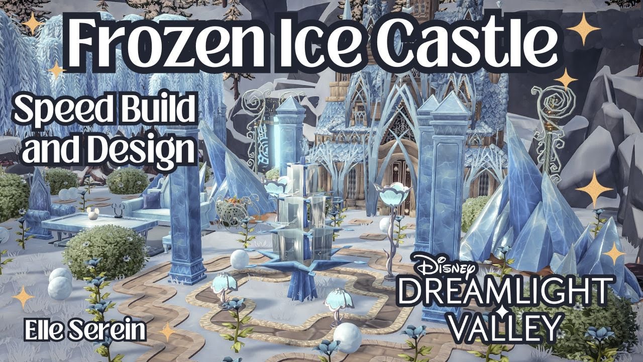 Ice Castle ❄ Speed Build and Decoration in the Frosted Heights in Disney Dreamlight Valley