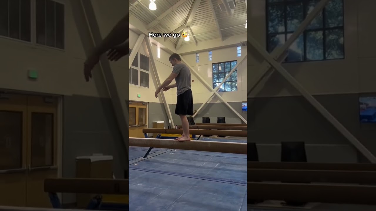 I now realize why men don&rsquo;t do beam 😅 #gymnast #calisthenics #olympics #sports #gymnastics #beam