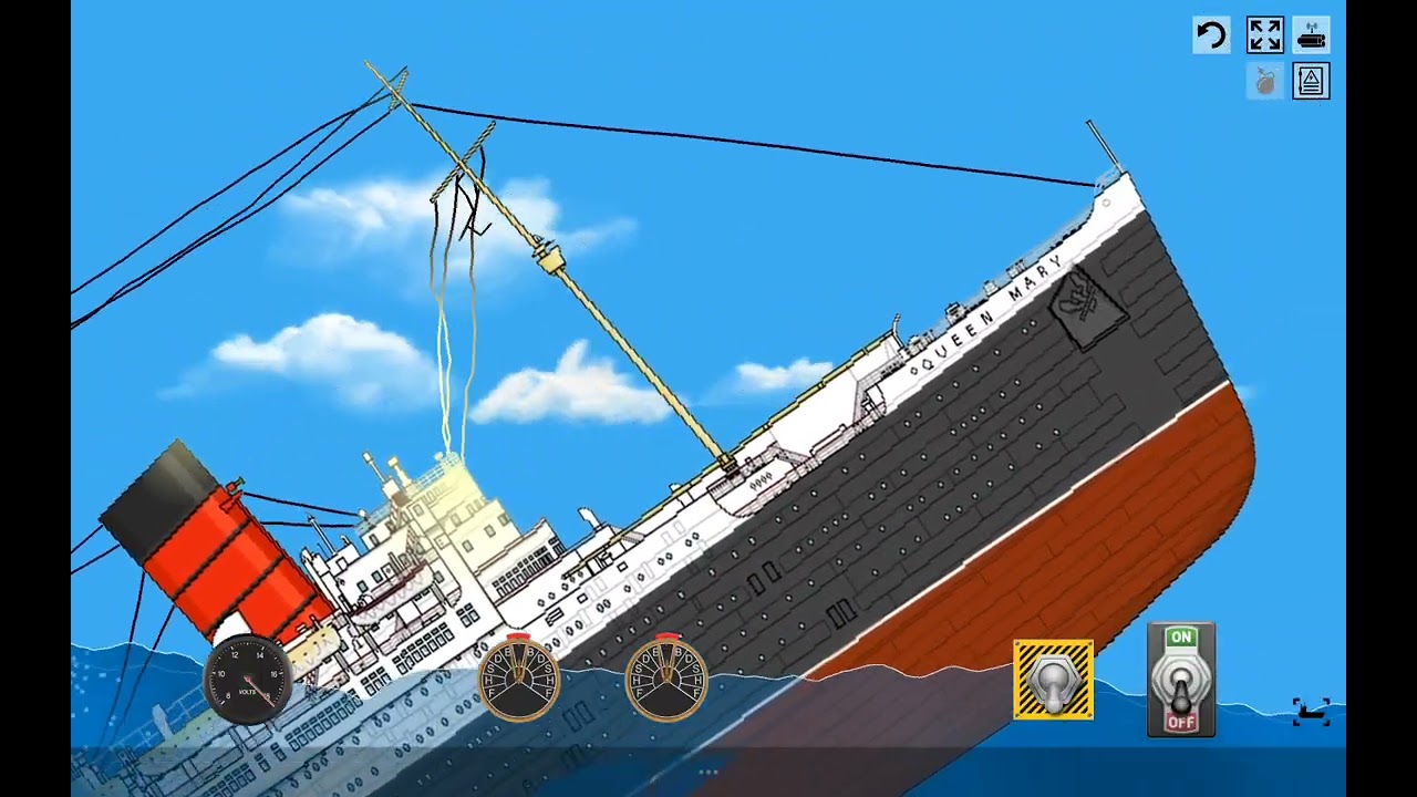 Sinking ships in floating sandbox