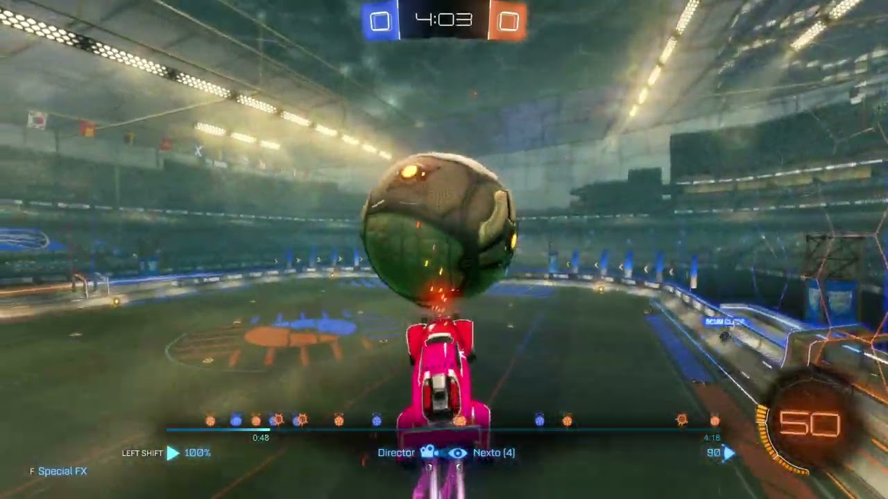 Rocket League RLBot Nexto Does An Air Dribble!