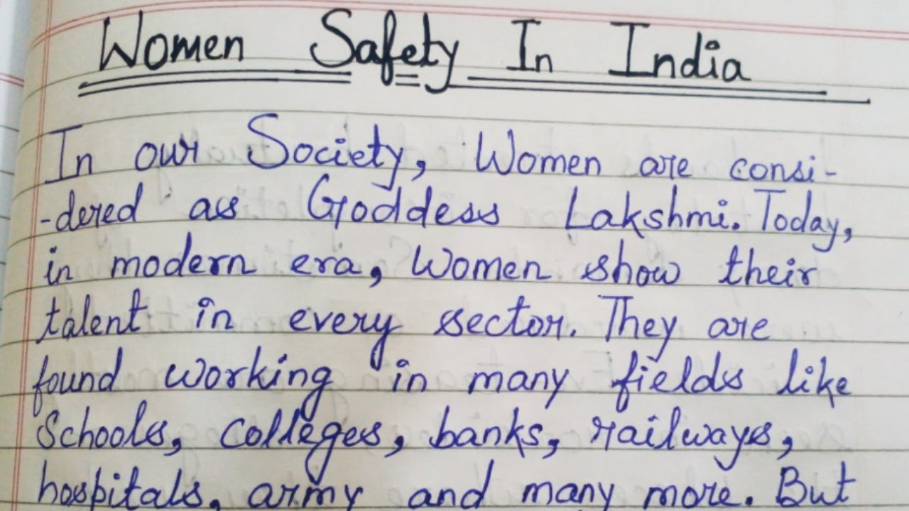 Essay On Safety Of Women In India//English Essay