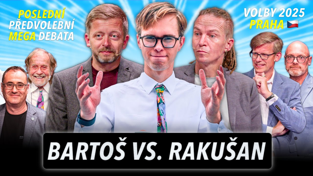 VELKÉ USMÍŘENÍ BARTOŠE A RAKUŠANA | TŘETÍ PŘEDVOLEBNÍ MEGA DEBATA 2025 PRAHA | Kupka, Šťastný, Plaga