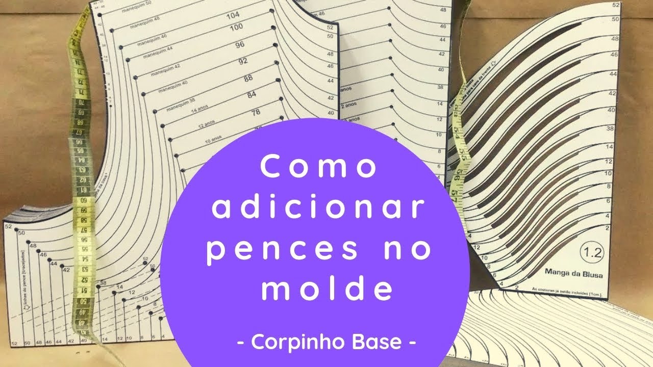 Como colocar pences no molde - MODELAGEM FÁCIL!