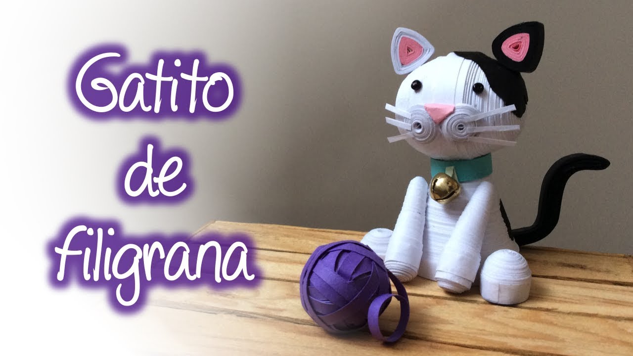 Gatito de filigrana, Quilling little cat