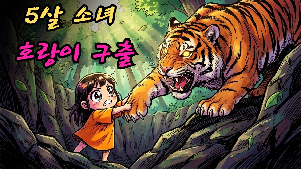 5살 소녀가 맨손으로 깊은 구덩이에서 커다란 호랑이를 끌어냈습니다.|민담 |전설 |설화 |옛날이야기 |오디오북