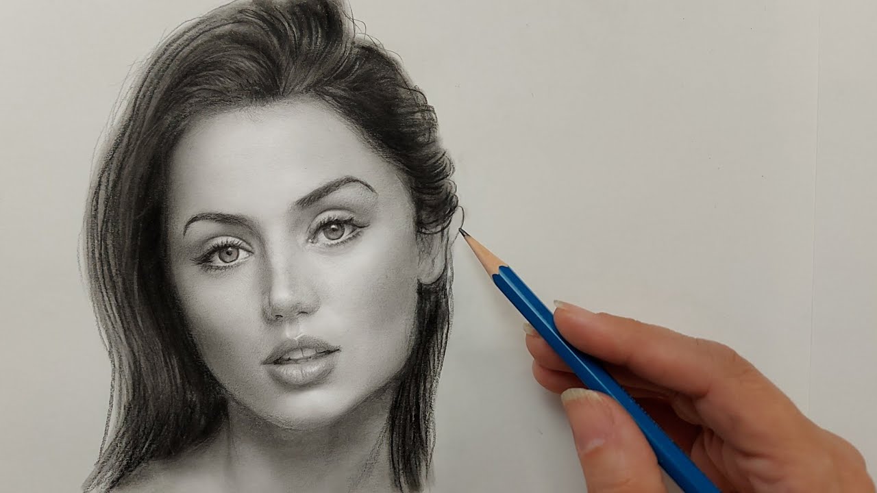 Mastering Soft Shading | Ana de Armas Portrait with Graphite Powder | Step-by-Step