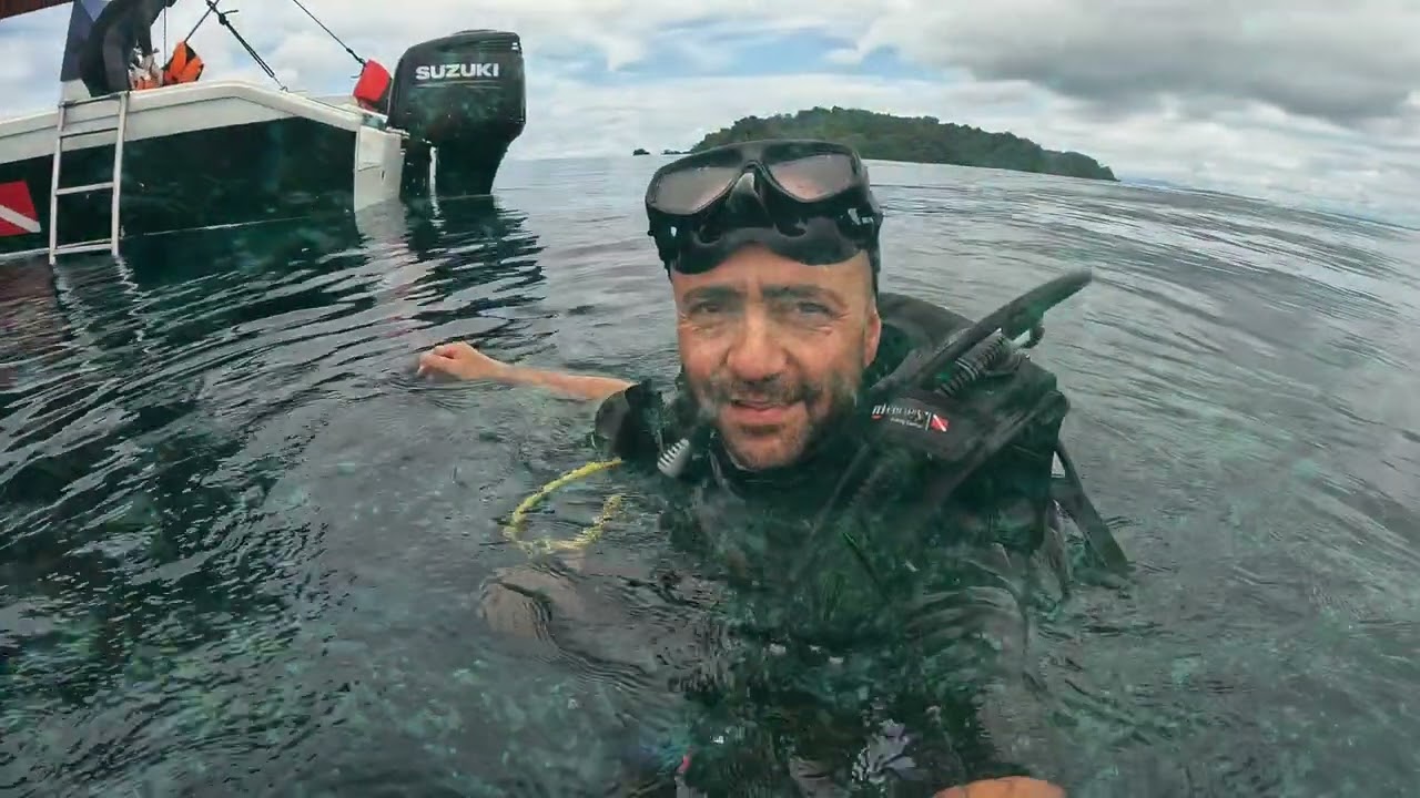 Scuba diving in Cano Island, Costa Rica.