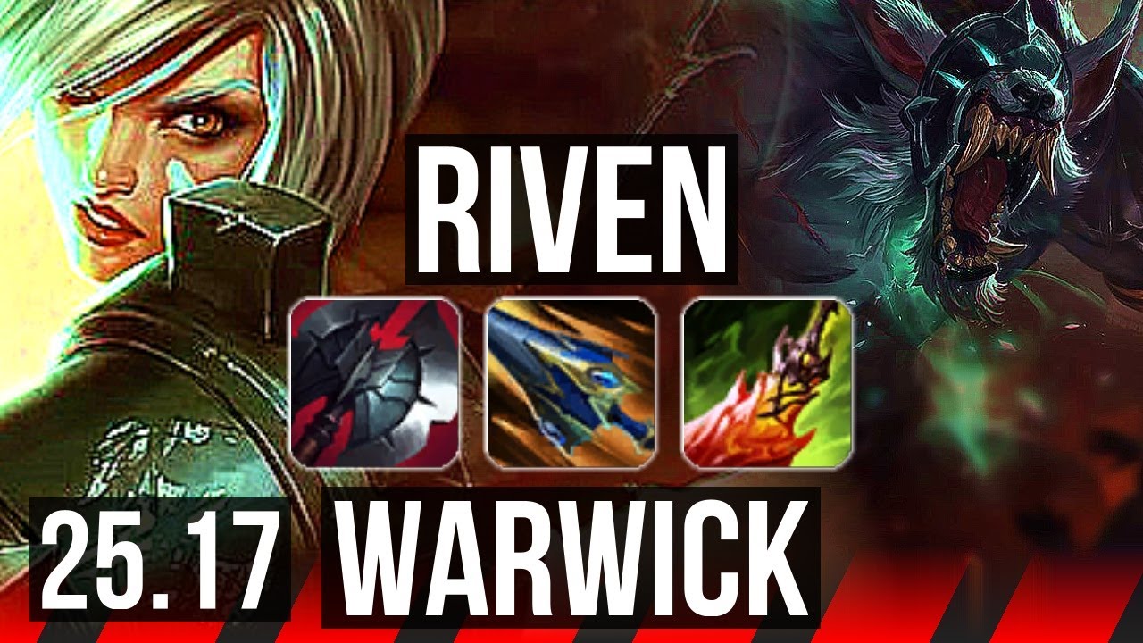 RIVEN vs WARWICK (TOP) | 11/3/12, 500+ games, Dominating | KR Master | 25.17