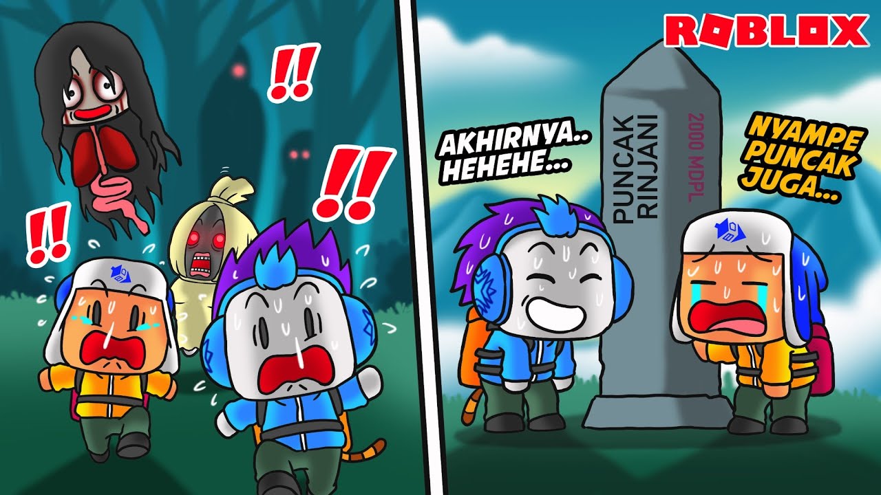 BABY DEL DAN MOCIL NEKAT MENDAKI JAM 1 MALAM DI KEJAR POCONG DAN KUYANG DI ROBLOX GUNUNG SALAK!
