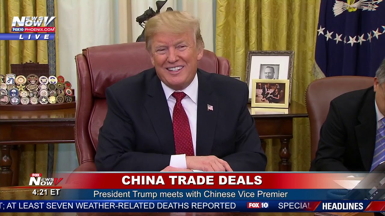 CHINA TRADE DEAL: President Trump Meets With China Vice Premier To Negotiate