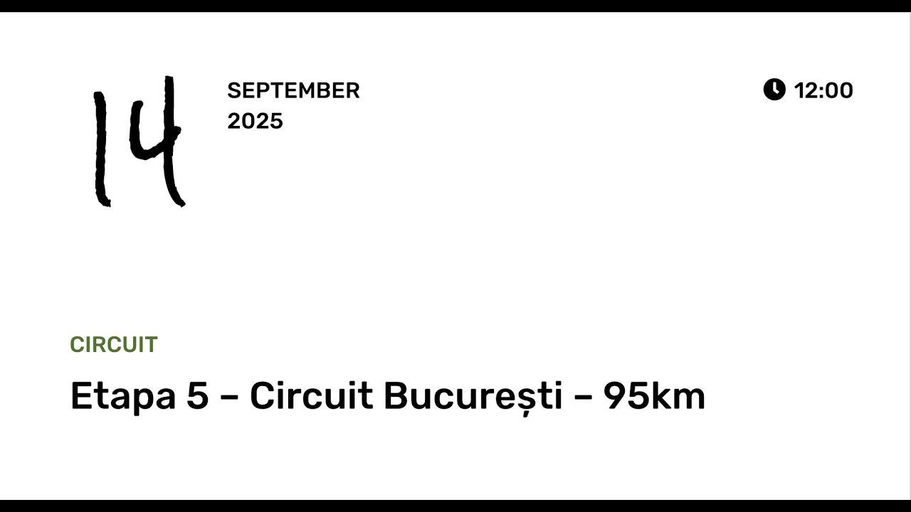 Turul Romaniei 2025 - Etapa 5 – Circuit București – 95km