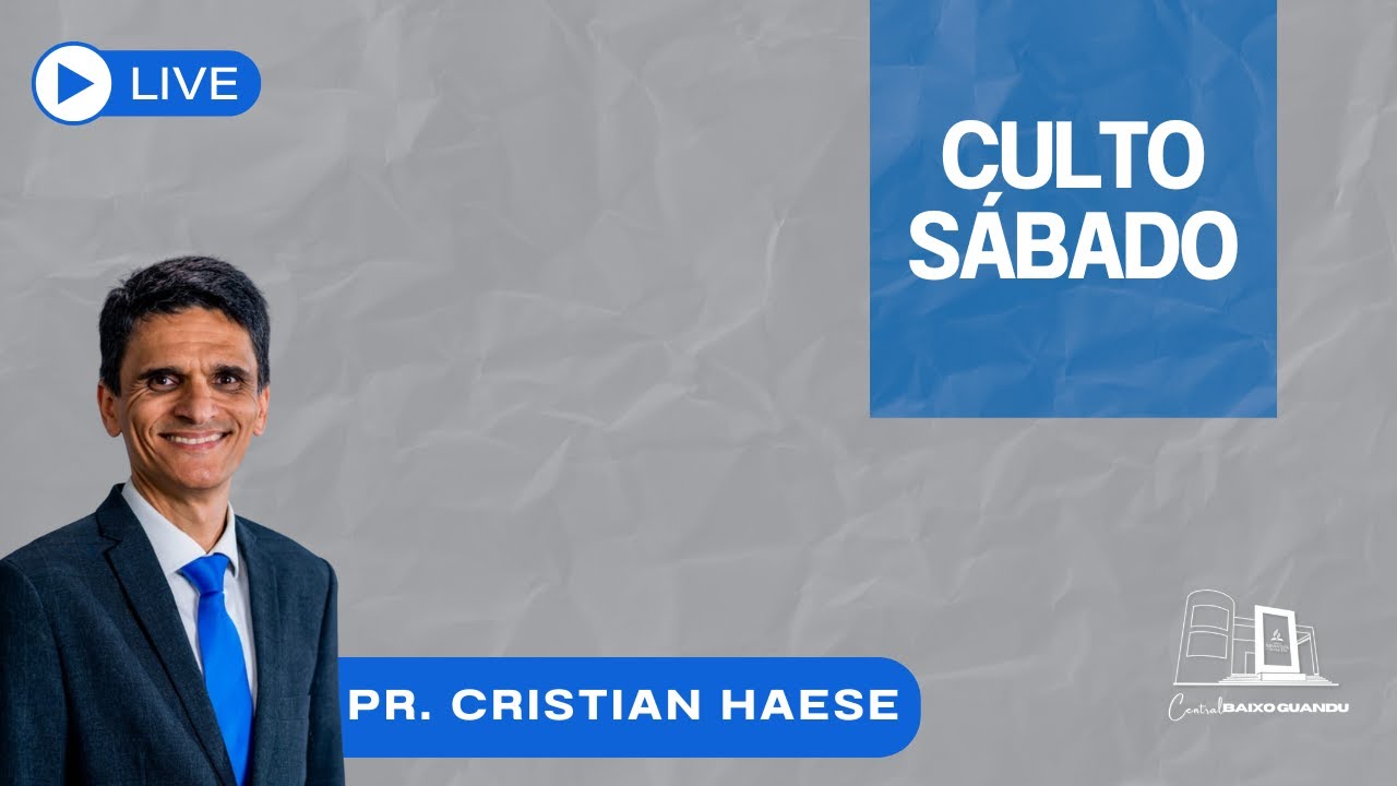 🔴 Culto ao vivo | Sábado | 13/12/25 | Pr. Cristian Haese