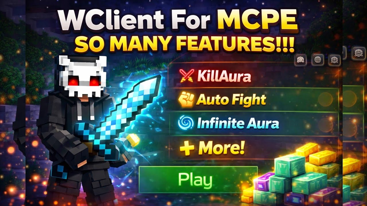 WClient For MCPE 26.2🔥 Latest Version 💎 | Low Lag Smooth Gameplay 🔮 | Toolbox For MCPE | Apollon.