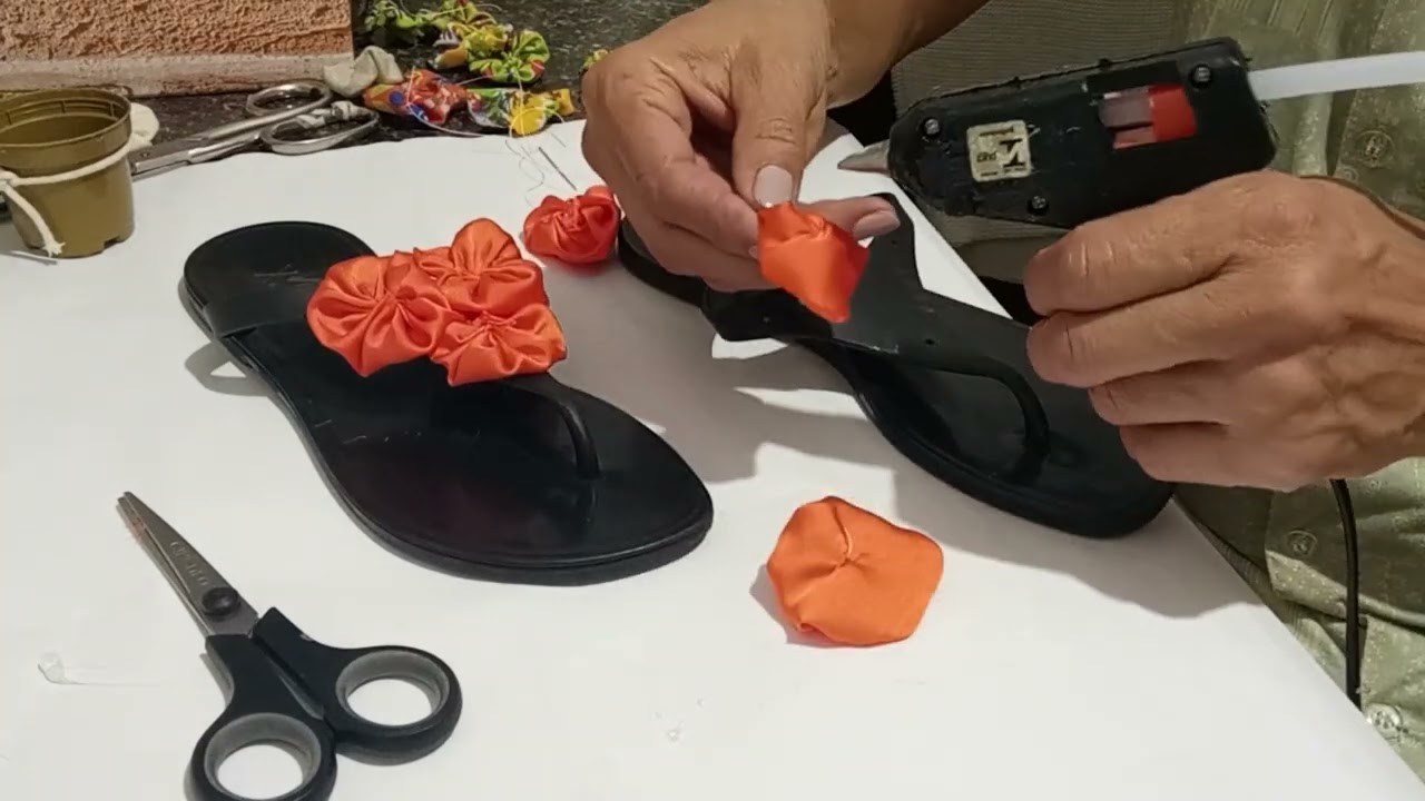 Ideias Com Fuxicos Para Chinelos!