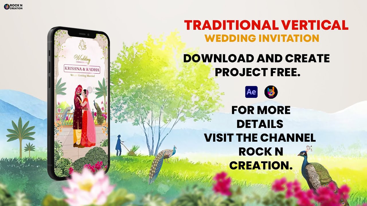 Traditional Wedding Invitation 05 Project Template | 100% Free  For After Effects Use