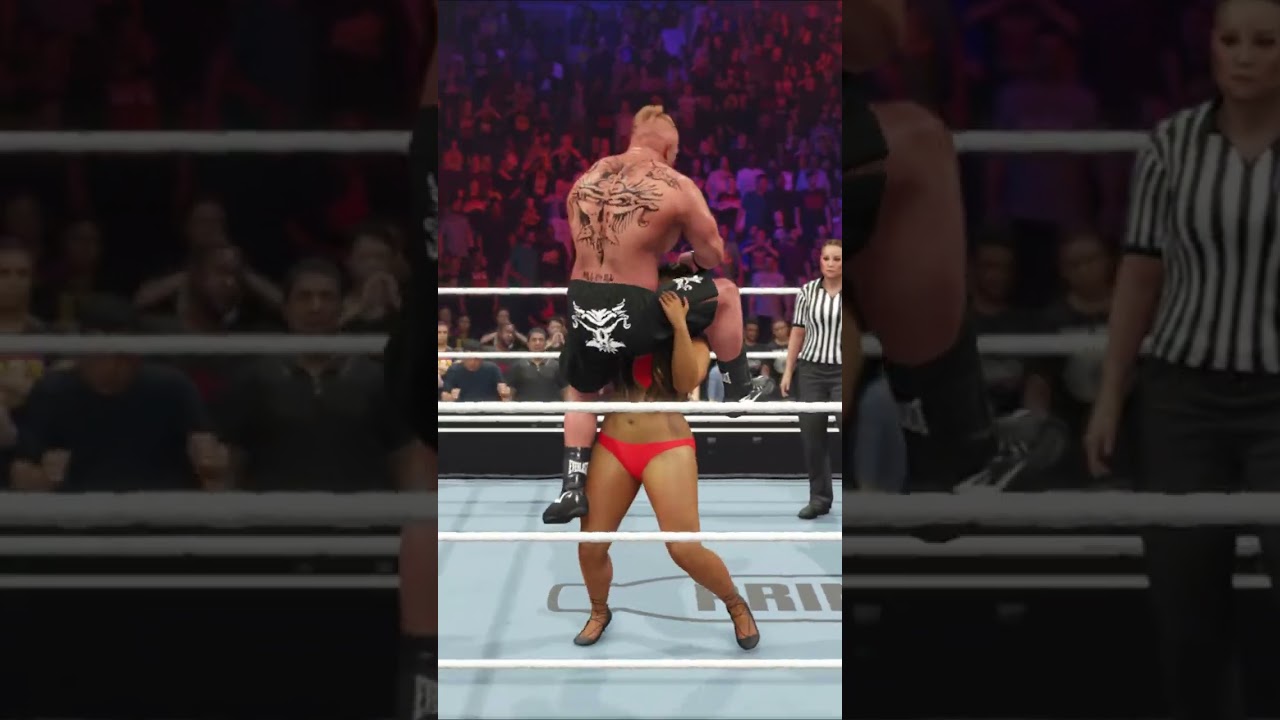 Брок Леснар против Нии Джакс || Видео игрового процесса боя в WWE2k25 #wrestling #wwe2k24 #wwe #w...