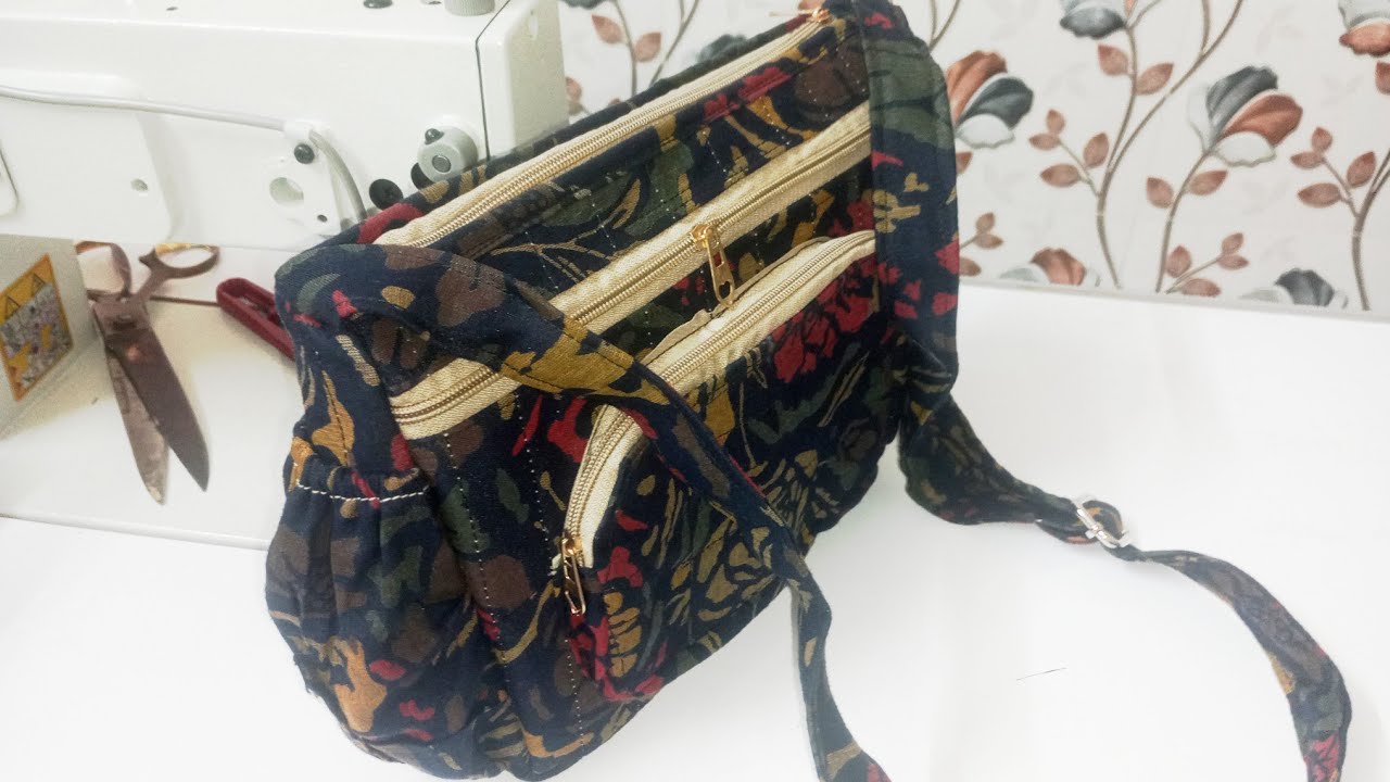 4 Zipeer handbag making at home | Handbag making at home | Ladies handbag cutting and stitching#Bag 