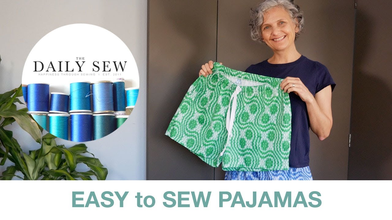 Easy to Sew Pajama Bottoms - Short, Long, Elastic or Drawstring | The Daily Sew