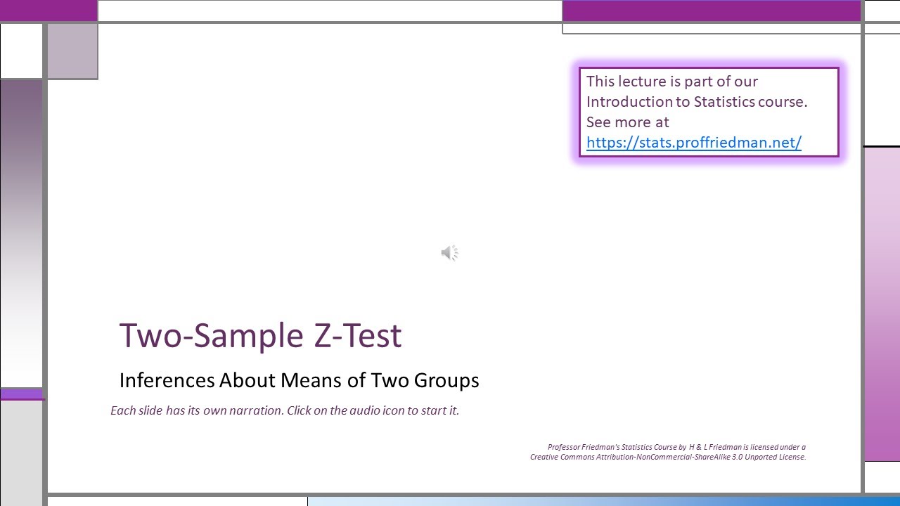 Two Sample Z for Means - Lecture Updated Jan 2024