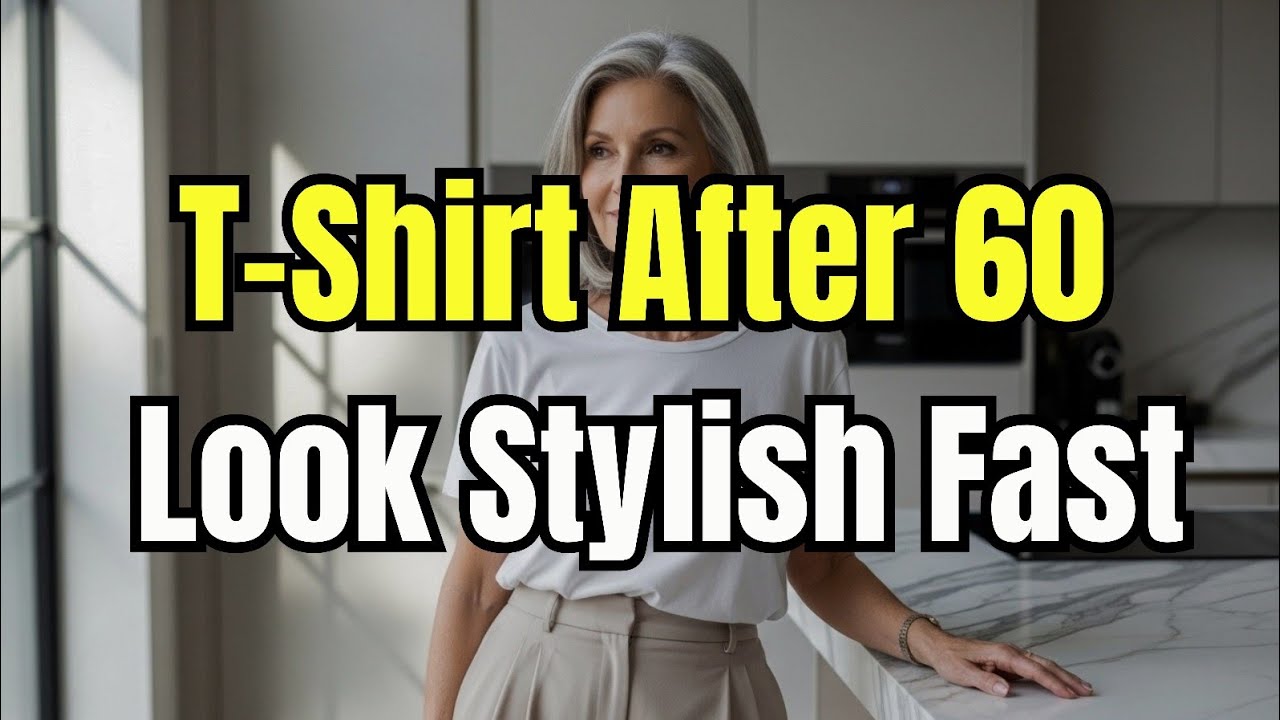 9 идей образов с футболками для женщин старше 60 лет, которые всегда будут выглядеть стильно.