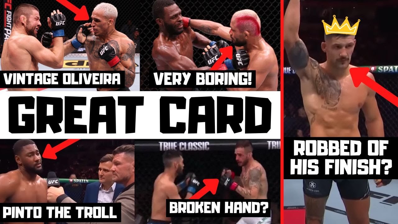 Обзор турнира UFC Rio: Оливейра против Гамрота. Полная реакция и анализ карты.