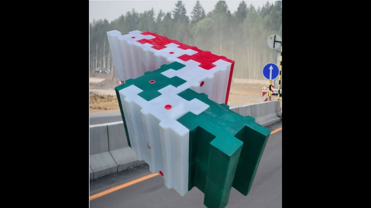 Rotomolded Vad-Vad Road Barriers in various colors