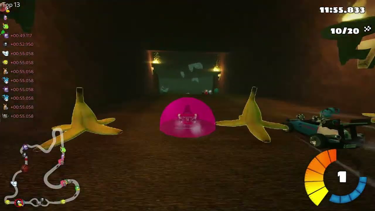 SuperTuxKart - Wildlife Jungle Ruins, 20 laps, expert