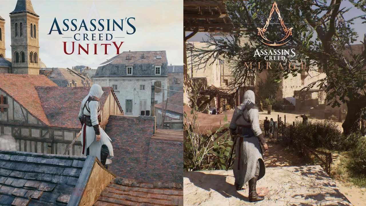 Assassin's Creed Unity vs Mirage Comparison - Altair Gameplay