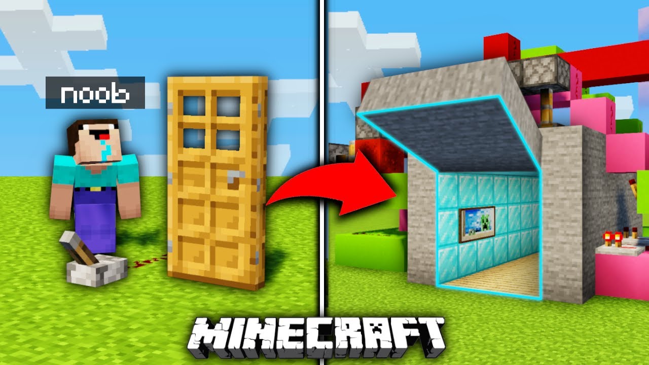 Poprosiłem 10 LOSOWYCH OSÓB aby zbudowali SEKRETNE DRZWI Z REDSTONE w MINECRAFT!