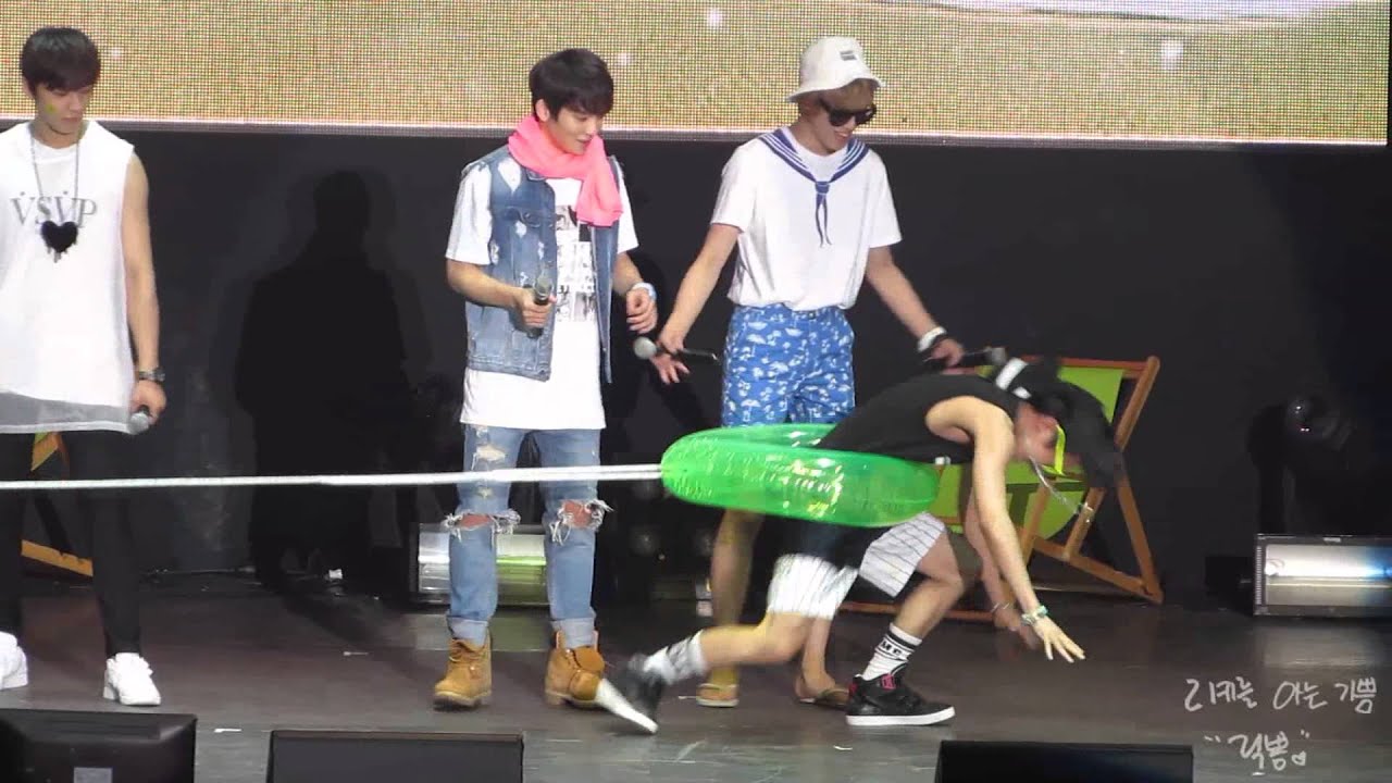 140727 틴탑 팬미팅 엔젤바캉스 리키.니엘.엘조 미니게임1(튜브줄다리기)