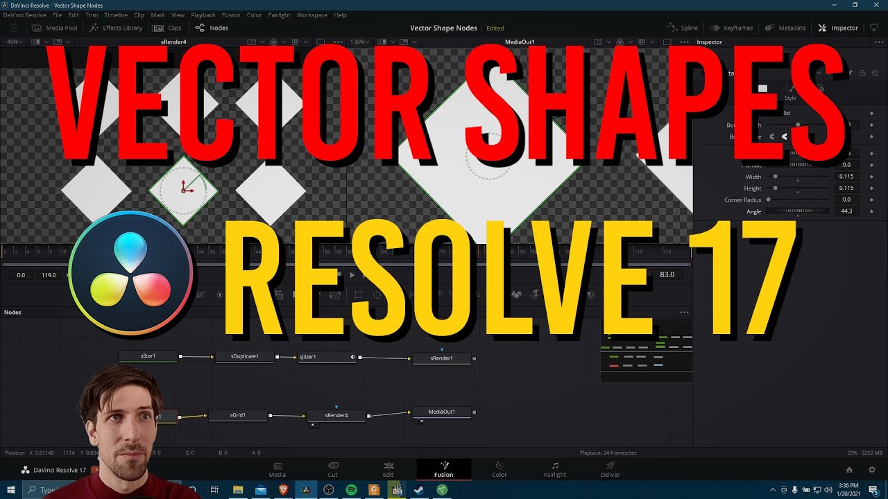 NEW Vector Shape Nodes Explained for DaVinci Resolve 17