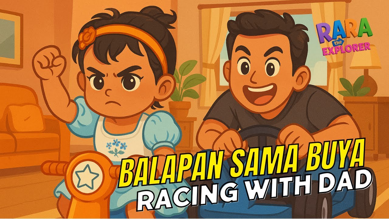 Rara's Fun Bicycle Race with Dad