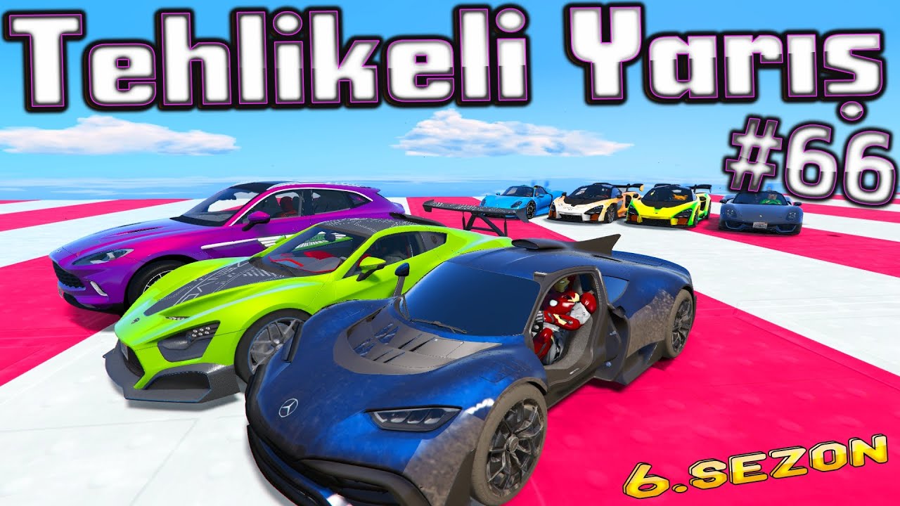 JET GİBİ ARABALARLA TEHLİKELİ YARIŞ Örümcek Adam