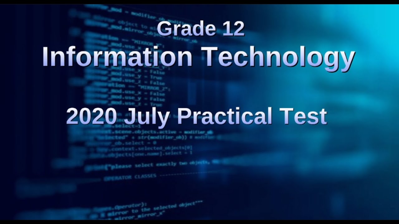 2020 July Prac