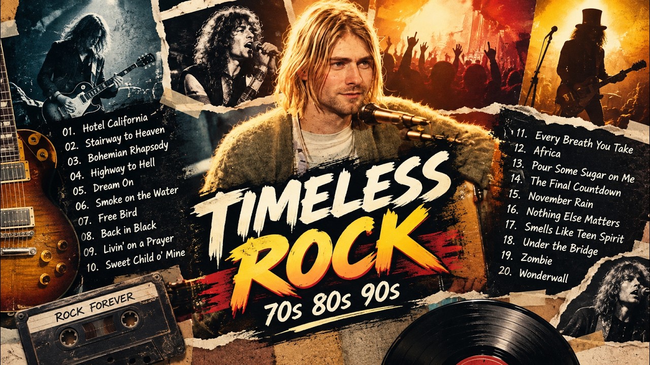 Greatest Timeless Rock Hits 70s 80s 90s 🎸 Rock Legends | Nirvana, AC/DC, U2, Bon Jovi & More