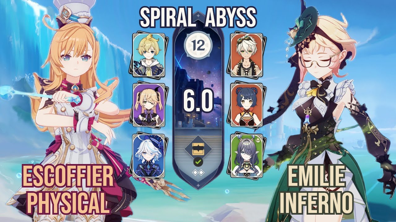 C1 Escoffier Physical + C0 Emilie Inferno | Spiral Abyss 6.0 | Genshin Impact