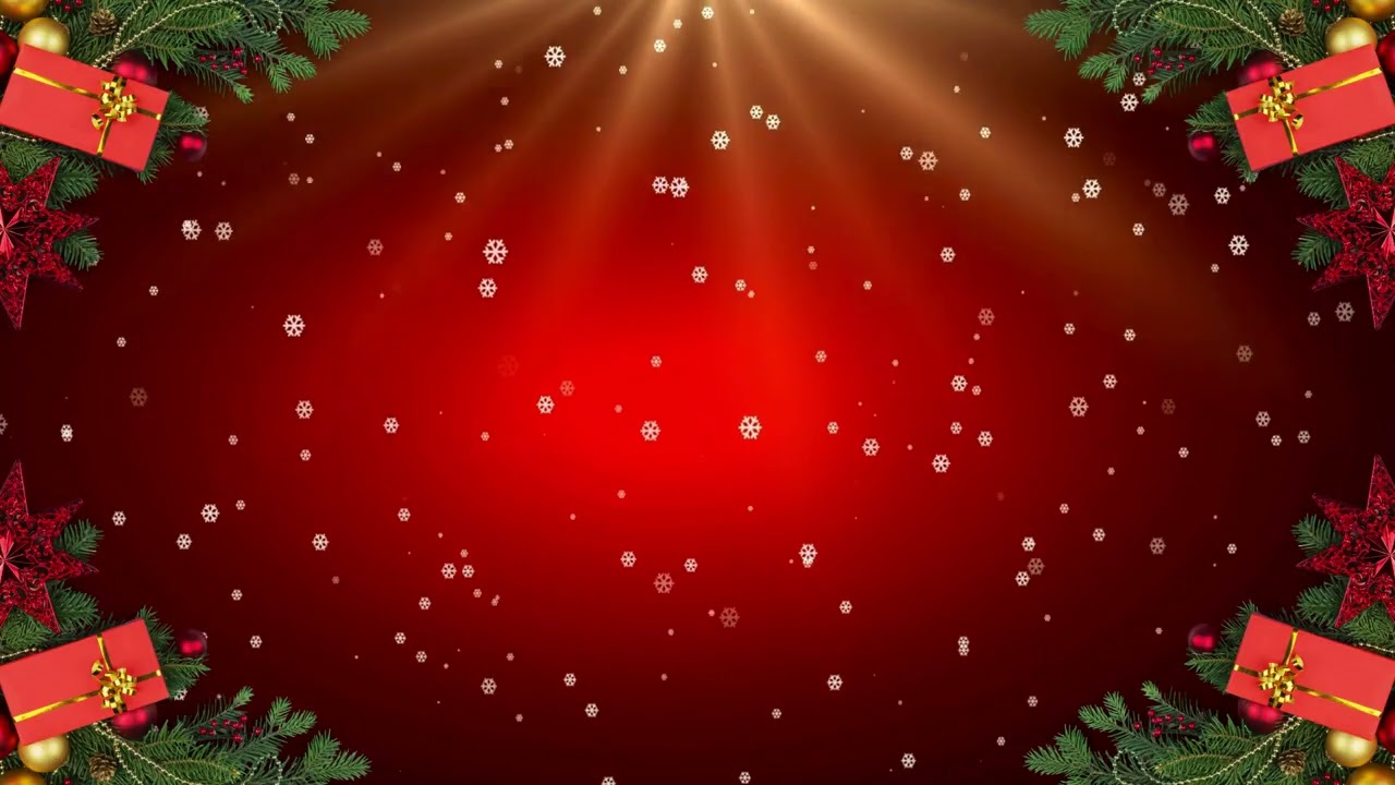 4K RED CHRISTMAS BACKGROUND VIDEO LOOP │ ANIMATED BACKGROUND VIDEO │ HD CHRISTMAS BACKGROUND