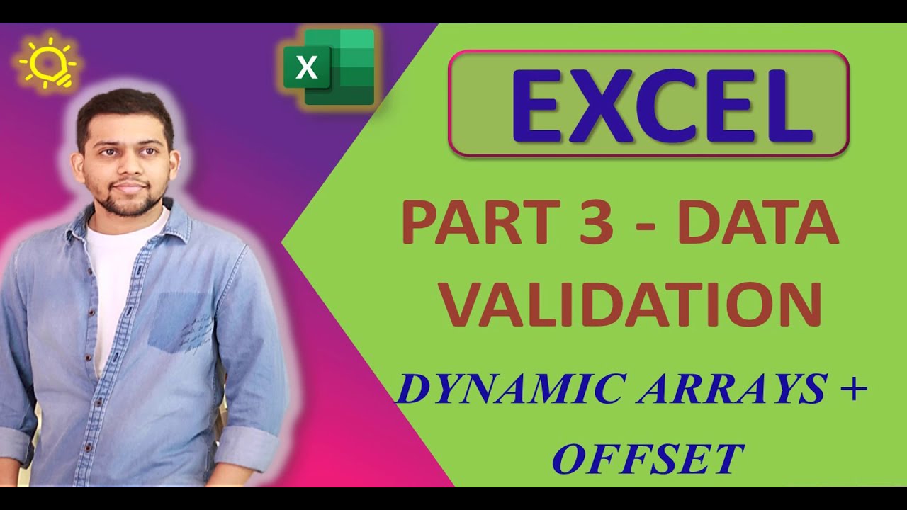 Trailer - Excel dynamic data validation. Using Dynamic arrays + Offset function