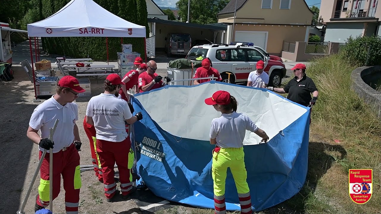 Samariterbund - RRT, Aufstellung einer Trinkwasseranlage Kärcher WTC 1600 GT und Inbetriebnahme