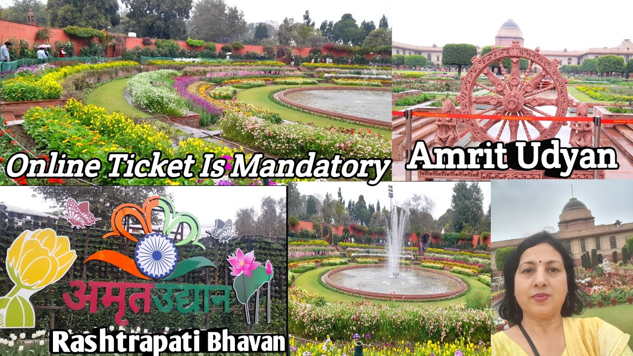 Amrit Udyan (Mughal Garden) Rashtrapati Bhavan Delhi / Full Tour / Open For Public 3Feb - 31March