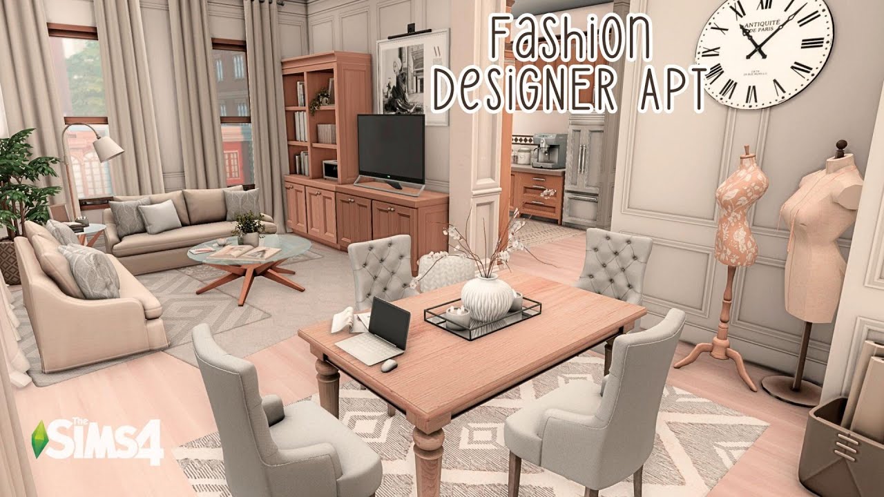 Fashion Designer Apartment // The Sims 4 CC Speed Build