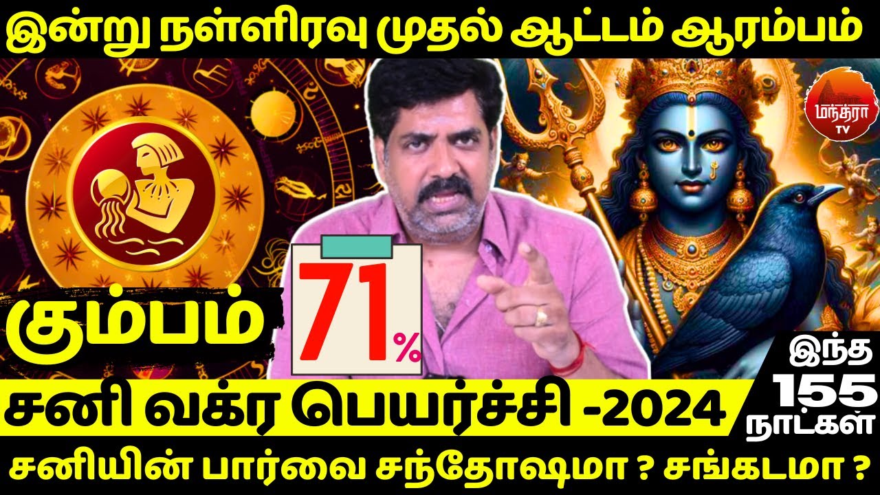 கும்பம் இன்று நள்ளிரவு முதல் ஆட்டம் ஆரம்பம் | Kumbam | Kumbarasi | Jothidam | Rasipalan | Jothidam |