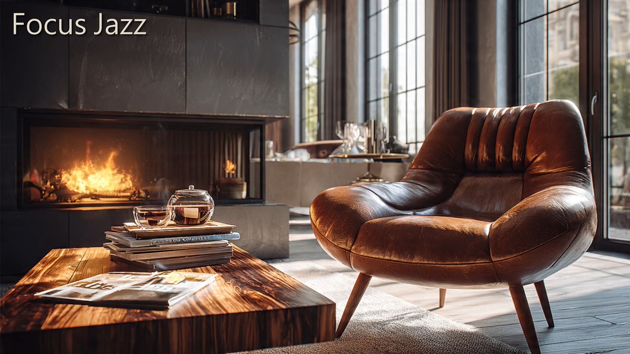 溫暖壁爐書房專注爵士 2小時｜Cozy Fireplace Study Jazz 2 Hours｜暖炉のある書斎 集中ジャズ 2時間