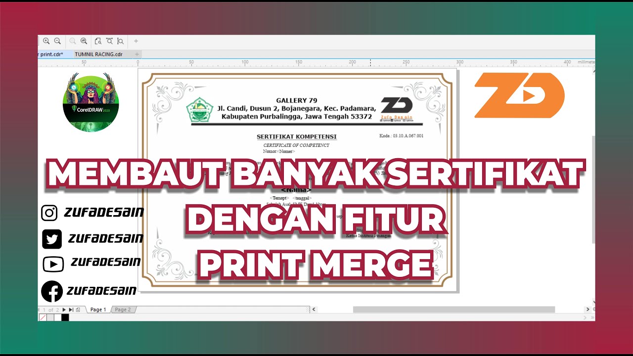 Tutorial/trick/Cara  Print Merge Dari/from Exel Ke/to Coreldraw / di Coreldraw 2020