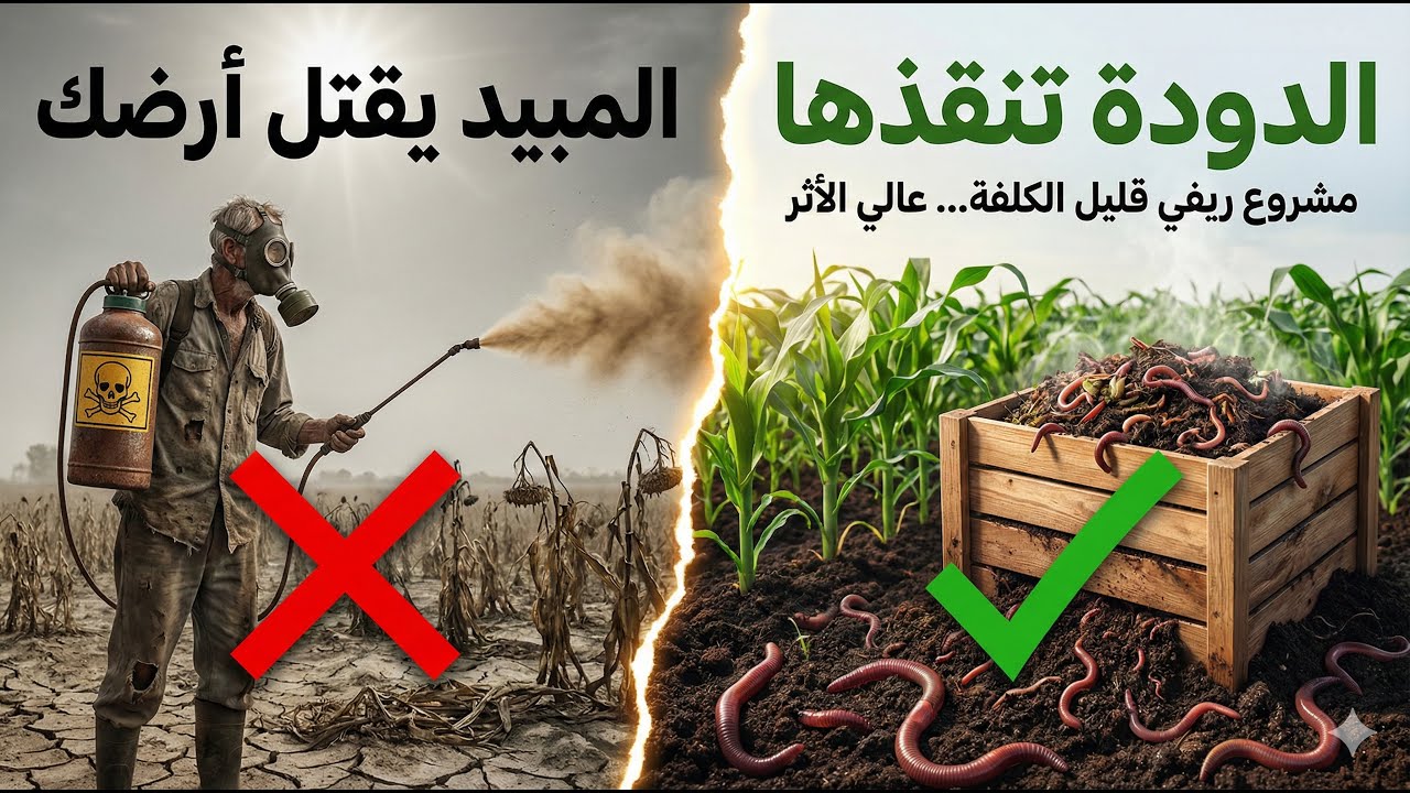 صناعة السماد العضوي وتربية الديدان النافعة كمشروع صغير عالي الربحية في الريف العراقي.