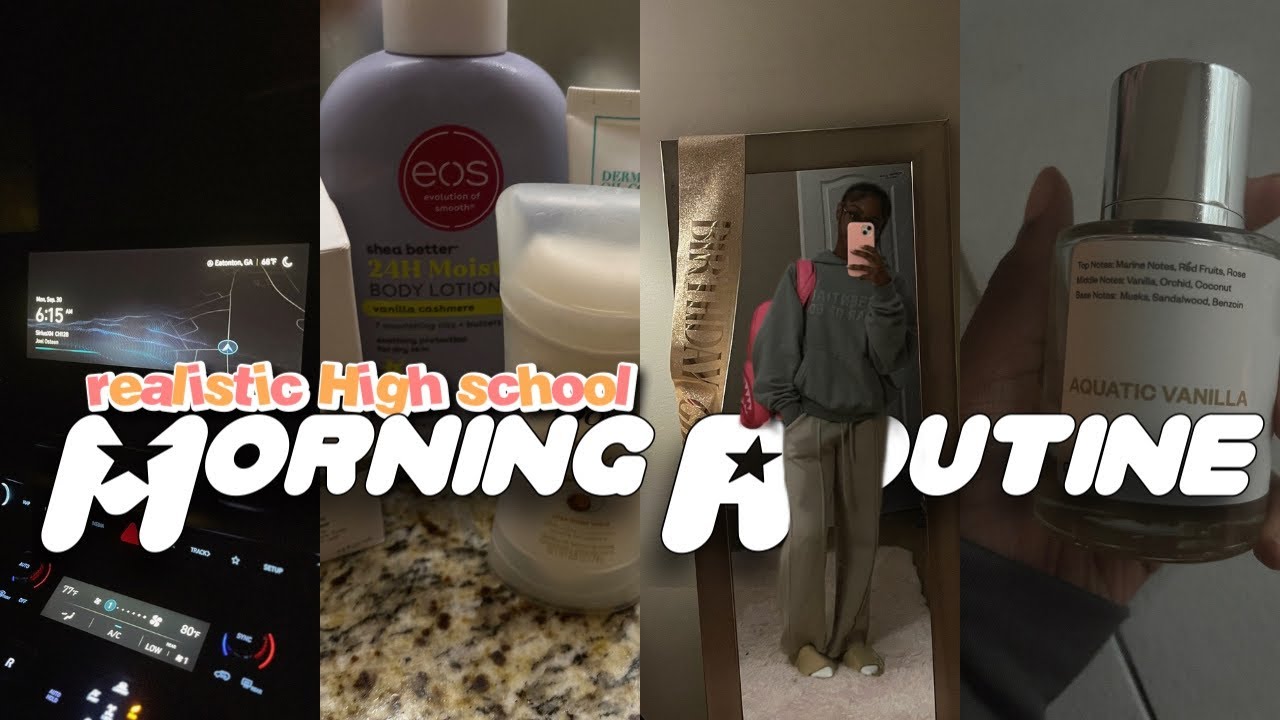 MY REALISTIC HIGH SCHOOL MORNING ROUTINE | chitchat, grwm, ootd, skin care etc ★
