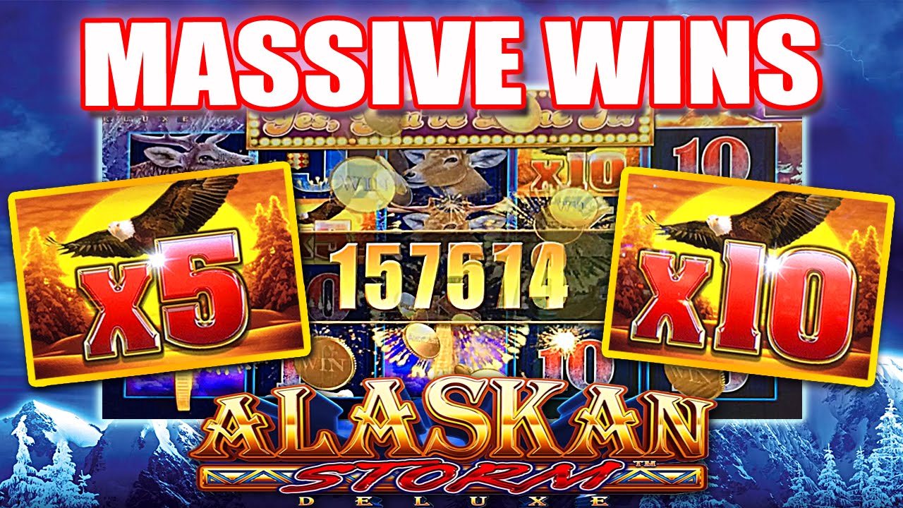★☆JACKPOT HANDPAY☆★ MASSIVE BIG WINS | ALASKAN STORM DLX SLOT MACHINE BONUS Aristocrat