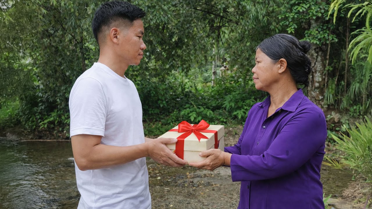 Happy Birthday, Dear Mom – My Husband Gives a Gift to His Mother.