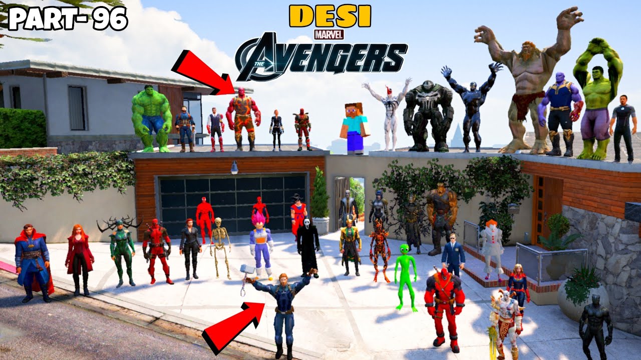 DESI Avengers and Dark Avengers Trying to Stop Evil Red THANOS in GTA 5 | DESI Avengers (Part 96)