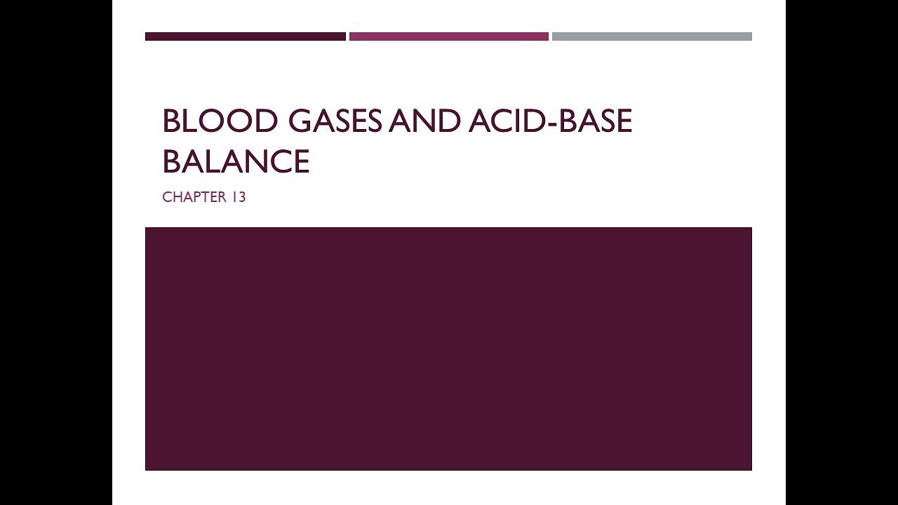 Clinical Chemistry 1 Acid Base Balance
